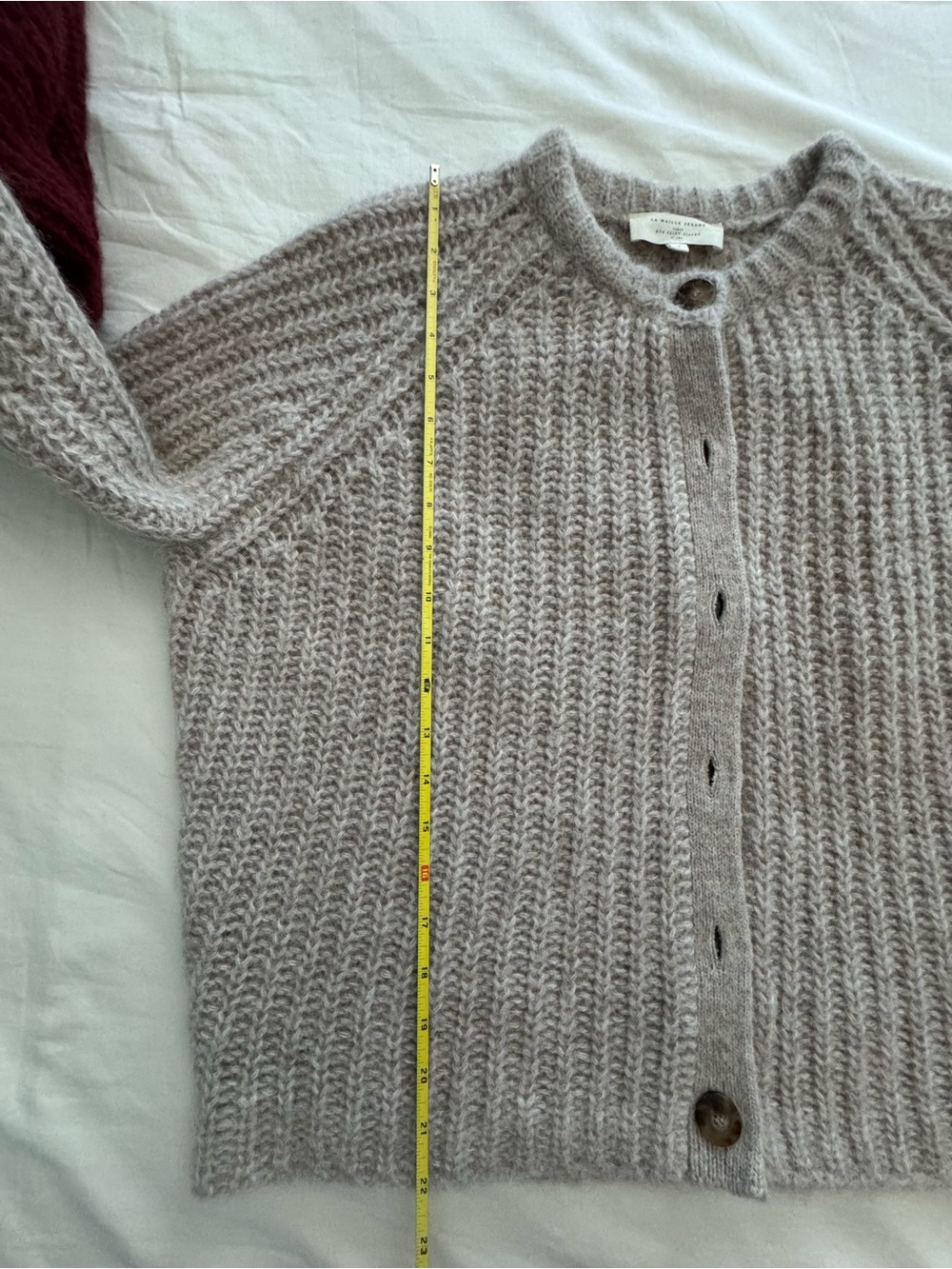Sezane Light Beige Emile Cardigan - Picture 6 of 6